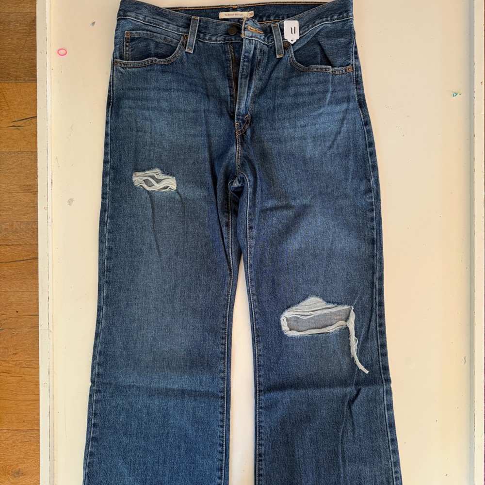 Levi's women’s 94 baggy Boot Cut Jeans - Blue